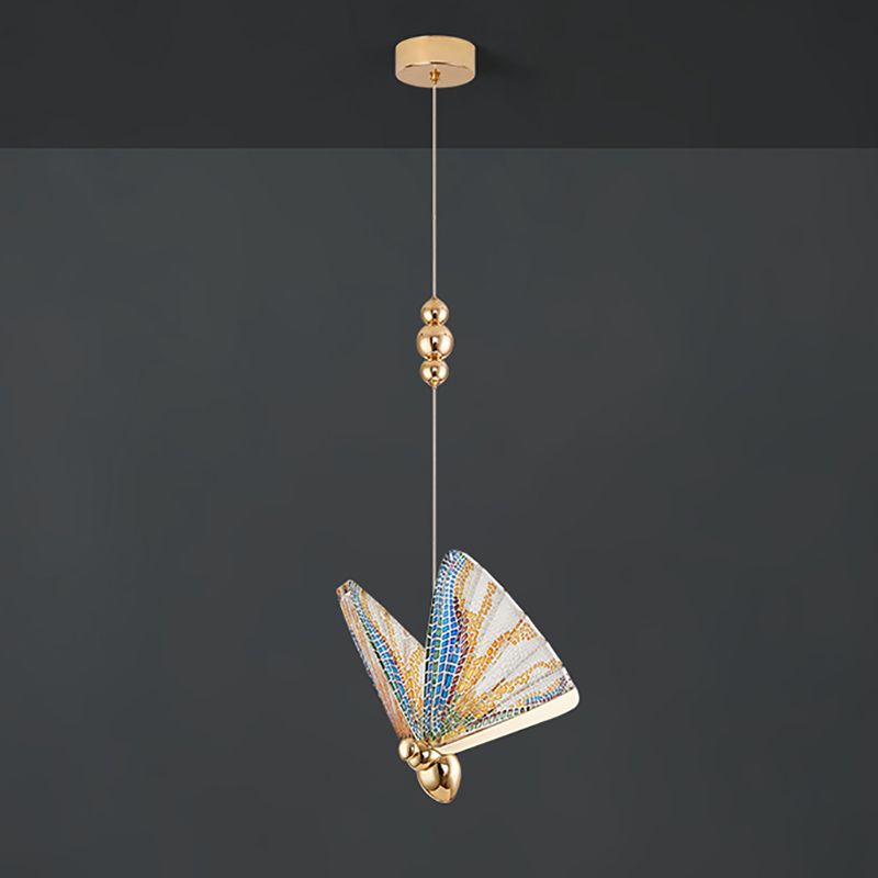 Modern Style Butterfly Shape Pendant Lighting Metal 1 Light Pendant Light for Bedroom