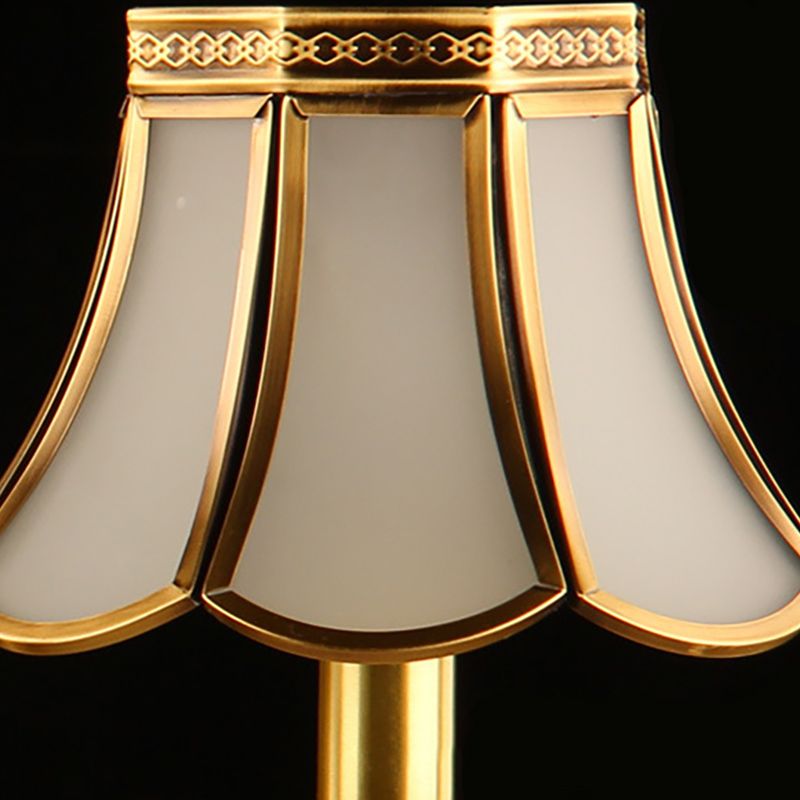 5/6/8 koppen beige matglas hanger kroonluchter koloniale gouden afwerking scallope woonkamer ophanging verlichting