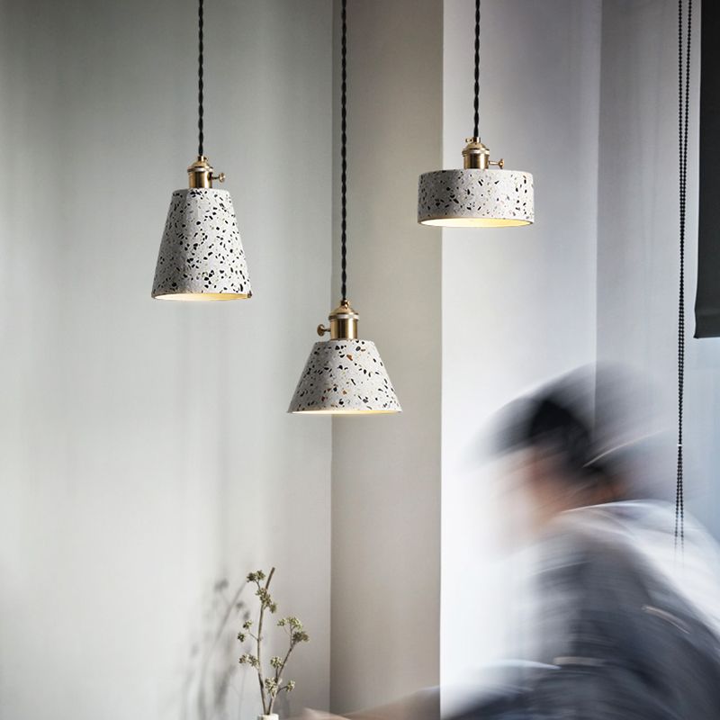 Contemporary Stone Hanging Lamp 1-Light Pendant with Metal for Kitchen