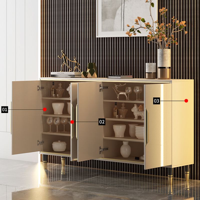 Glam Style Sideboard Door Engineer Wood Sideboard for Dinning Room