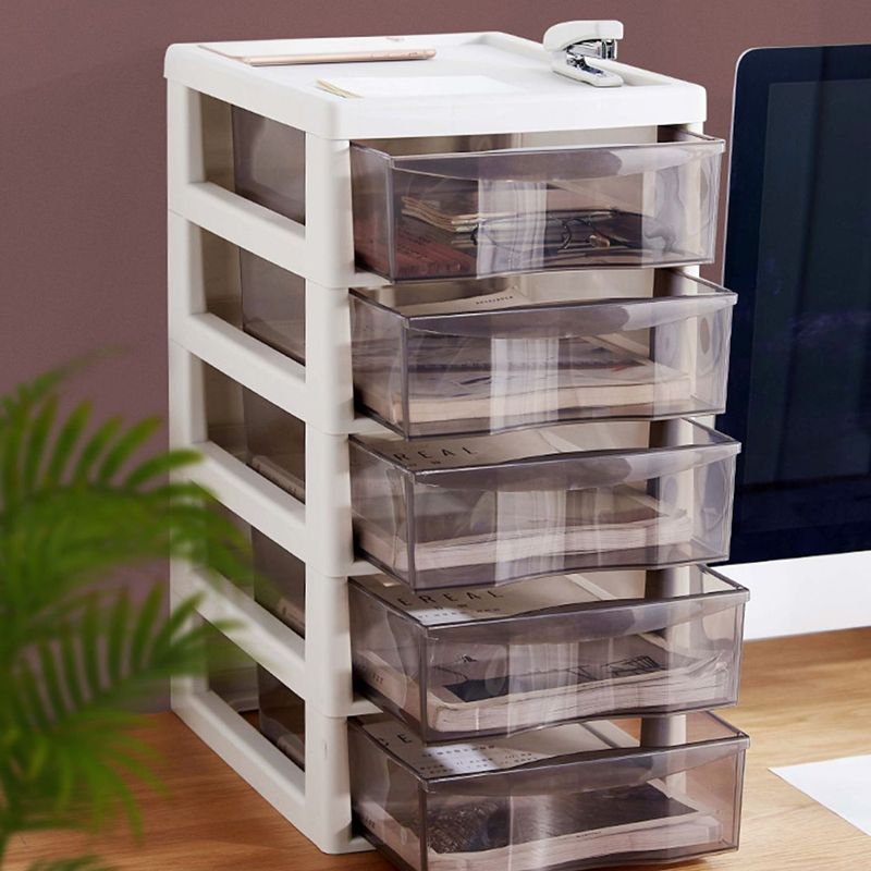 Modern Plastic File Cabinet Drawers Filing Cabinet with Castors