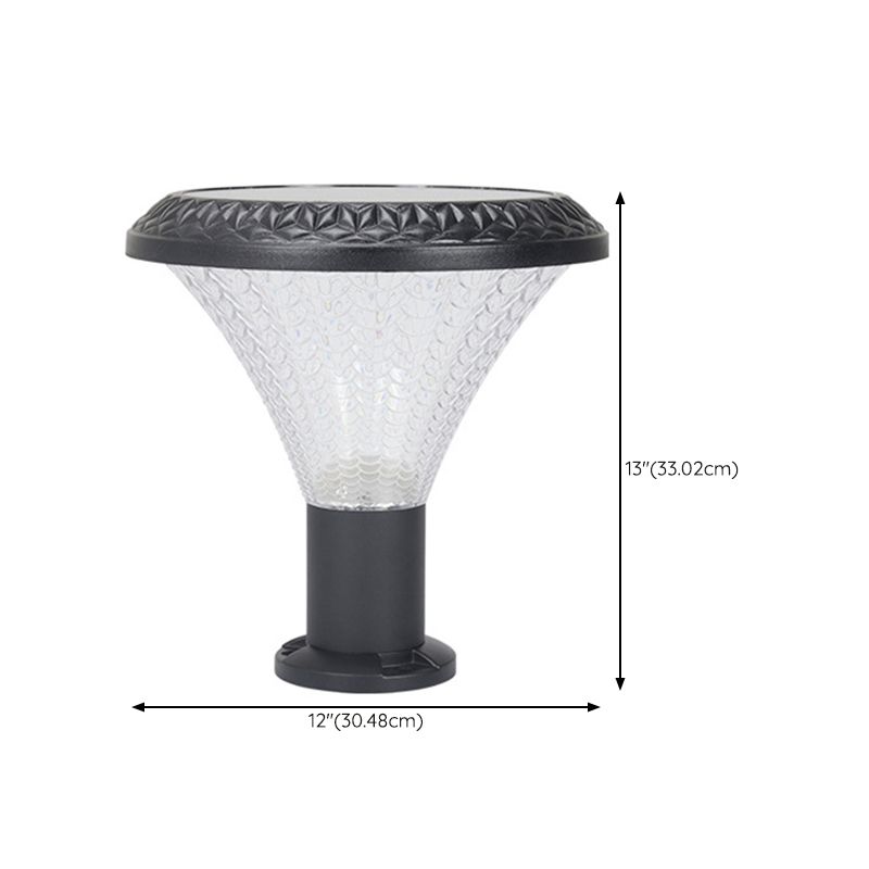 Nordic Style Outdoor Light Geometry Shape Solar Energy Pillar Lamp for Outdoor