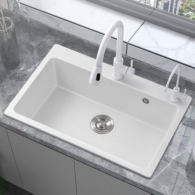 Modern Kitchen Sink Quartz with Accessories and Faucet Drop-In Workstation Sink