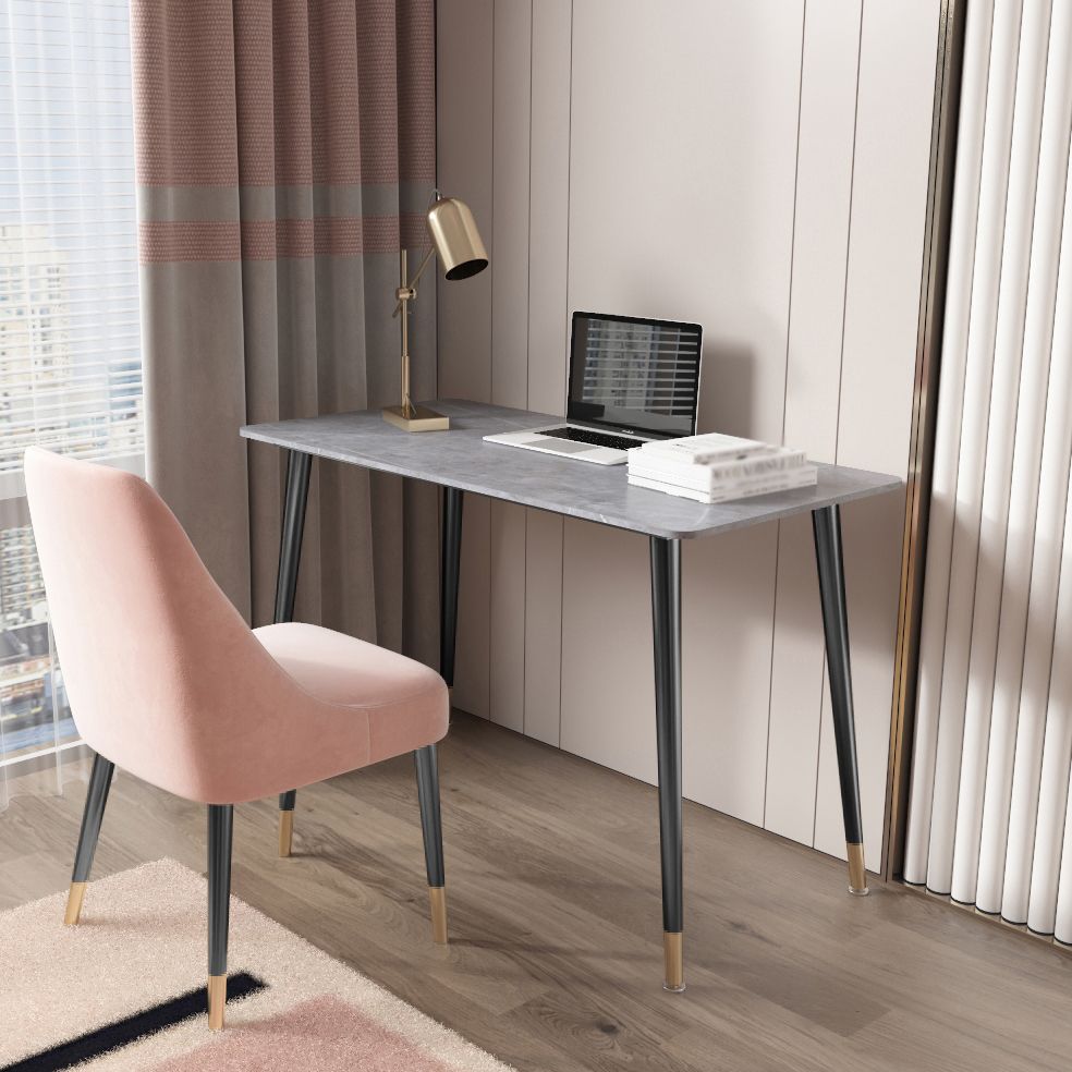 Glam Style Writing Desk Rectangular Home Parsons Base Office Desk