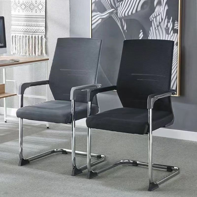 19" Wide Modern Desk Chair Breathable AirGrid Fixed Arms Office Chair