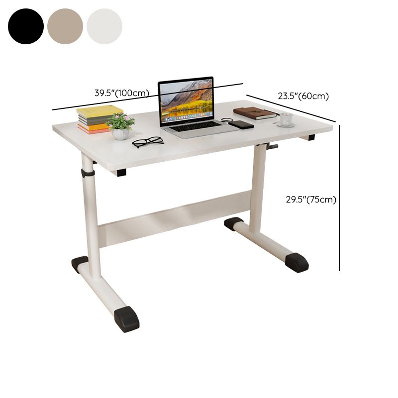 Rectangular Shaped Office Table Wood Writing Desk in White/Black/Natural