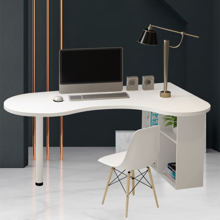 Modern Wooden Office Desk Cable Management Pedestal Writing Desk for Home