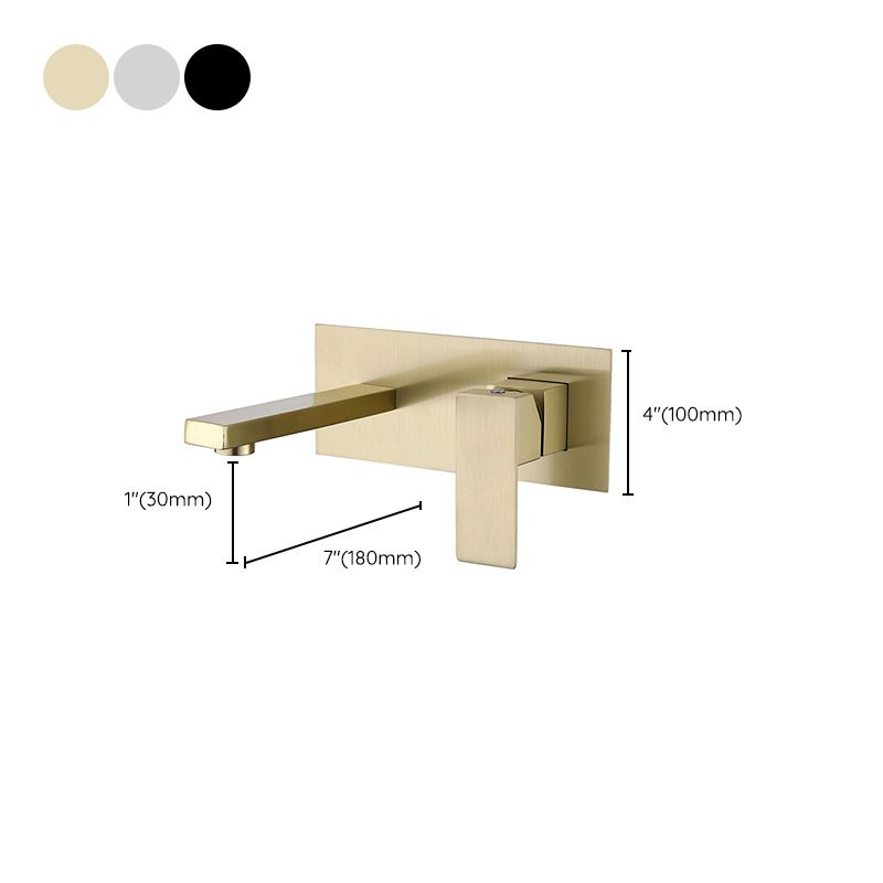 Contemporary Style Faucets Lever Handles Wall Mounted Faucets for Bathroom