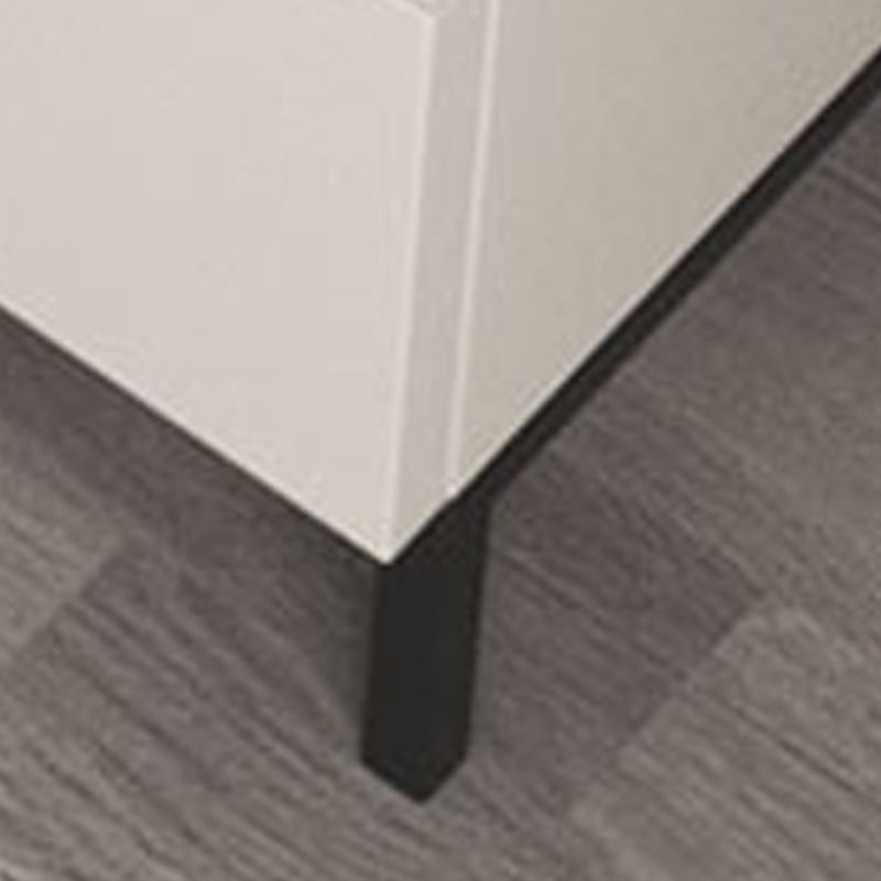 Contemporary Night Table Faux Wood Bedside Cabinet with Drawers