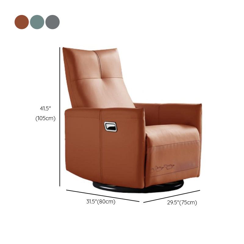 Solid Color Standard Recliner Leather Swivel Rocker Recliner Chair