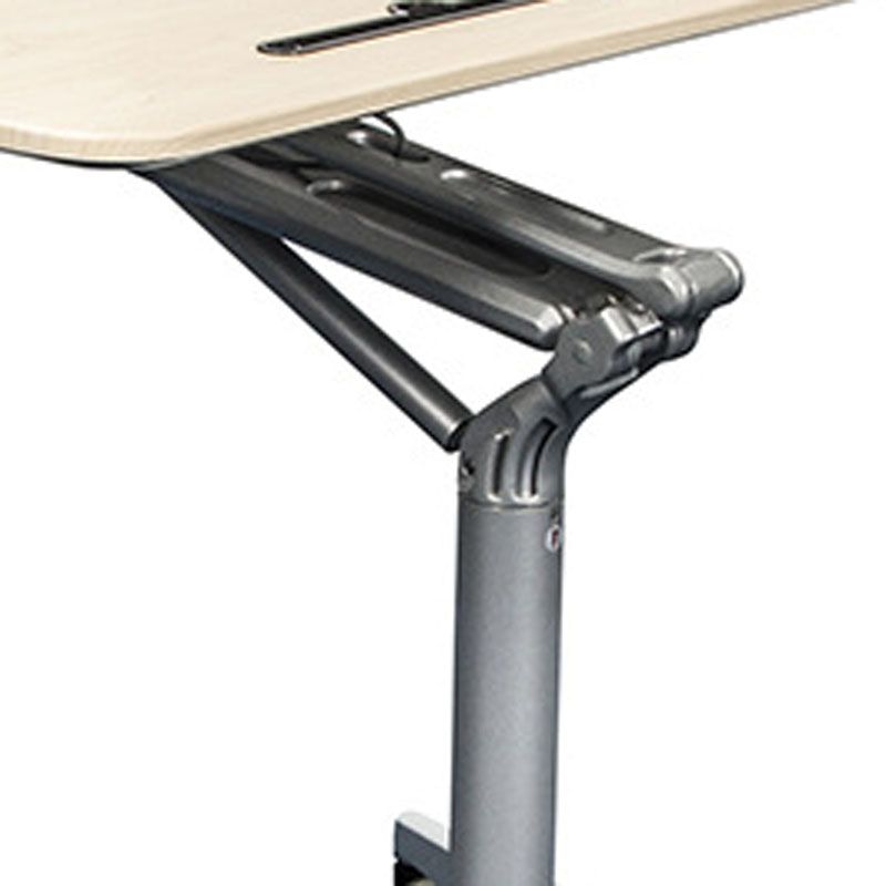 Contemporary Office Desk Rectangular Standing Desk Converter with Caster Wheels