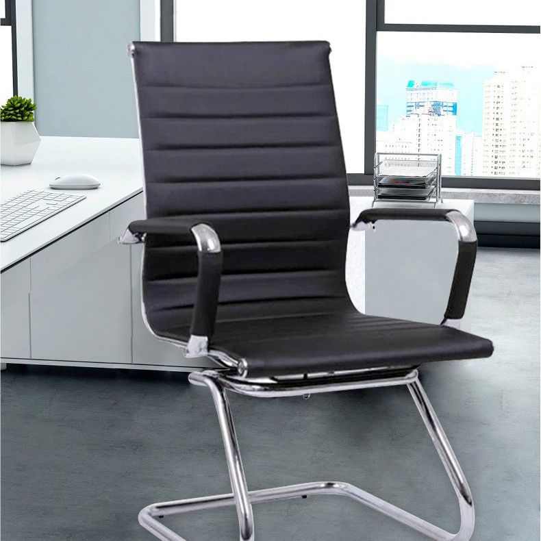 Contemporary PU Computer Chair No Wheels No Distressing Office Chair