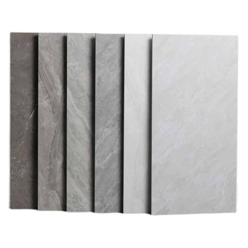 Gray Singular Tile Marble Appearance Straight Edge Rectangular Floor Tile