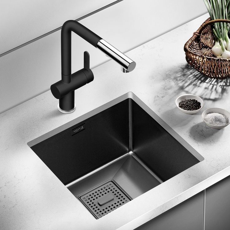 Contemporary  Style Kitchen Sink Stainless Steel Overflow Hole Design Kitchen Sink