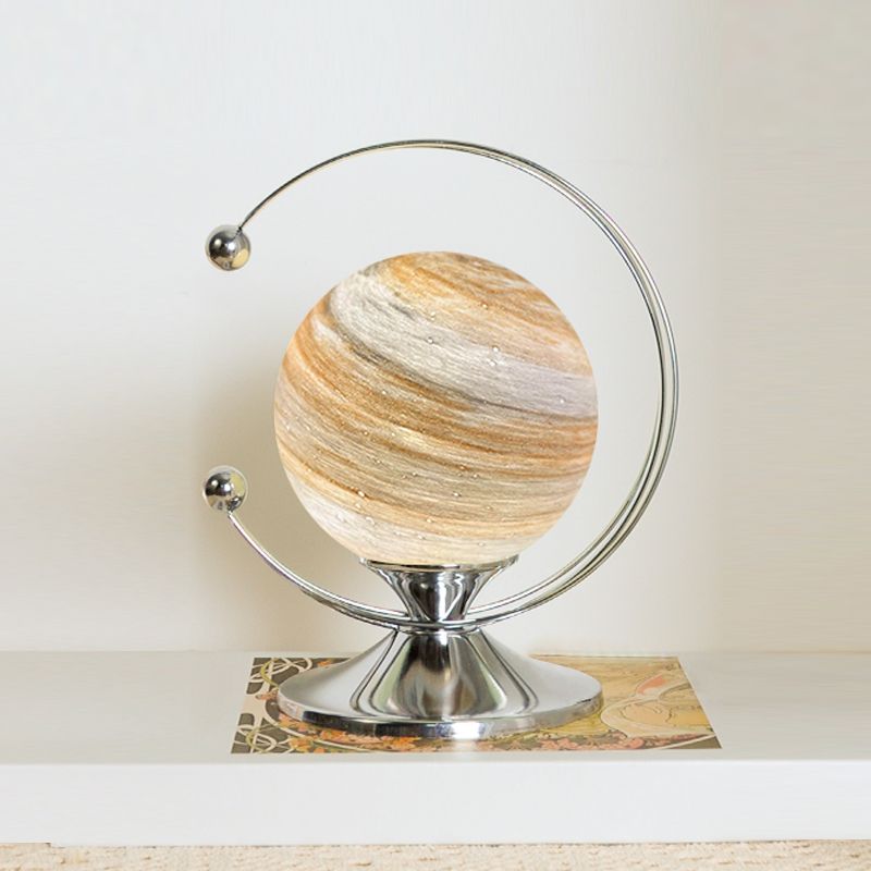 Moderner Stil Planet Schreibtisch Hellglas Schatten Augenschutz Schreibtischlampe für Wohnzimmer