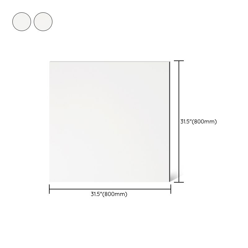 Square Ceramic Straight Edge Singular Tile No Pattern Bathroom Floor