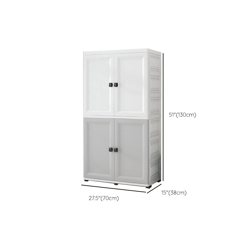 Rectangle Kid's Airmoire Plastic Youth Armoire with Garment Rod