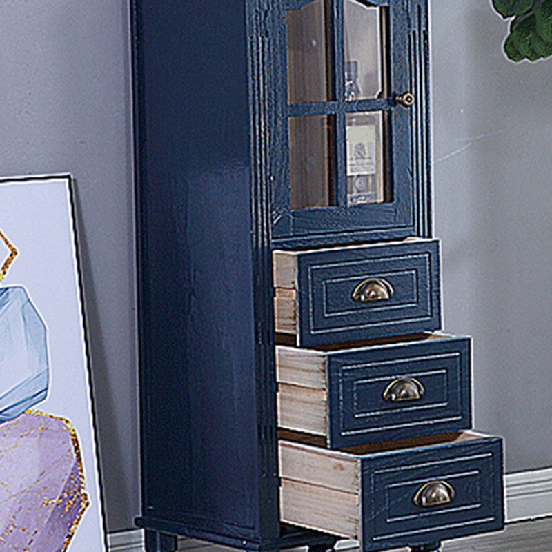 Nautical Vertical Bedroom Chest Wooden Storage Chest with Drawers