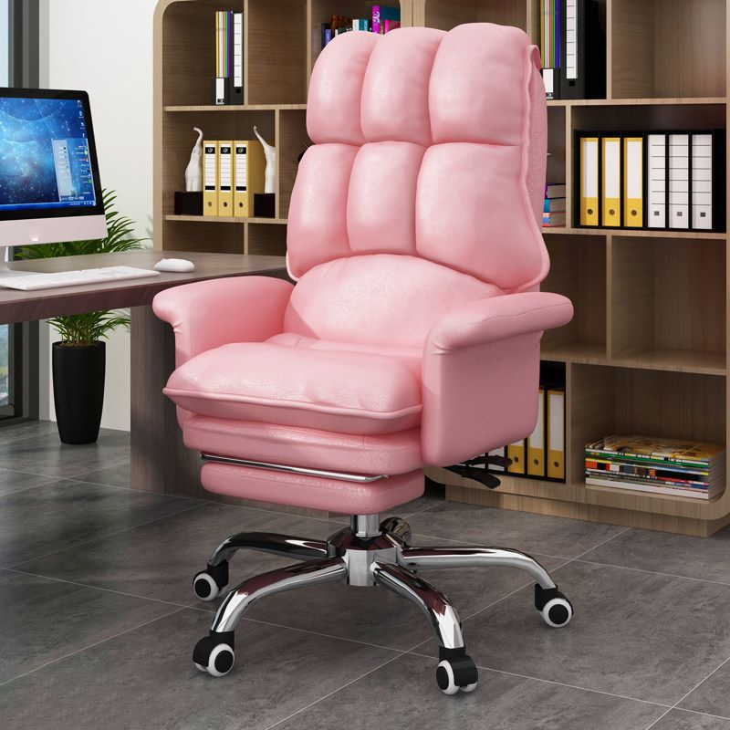 Executive Swivel Chair with Padded Arms Modern Computer Chair with Wheels