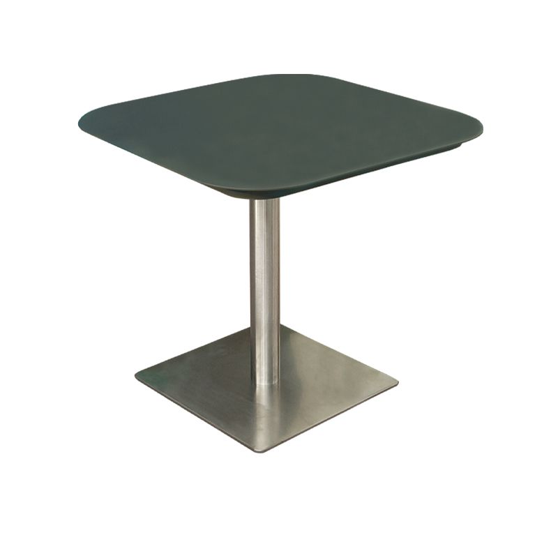 Aluminum Patio Table Modern Rust Resistant Dining Table with Metal Base