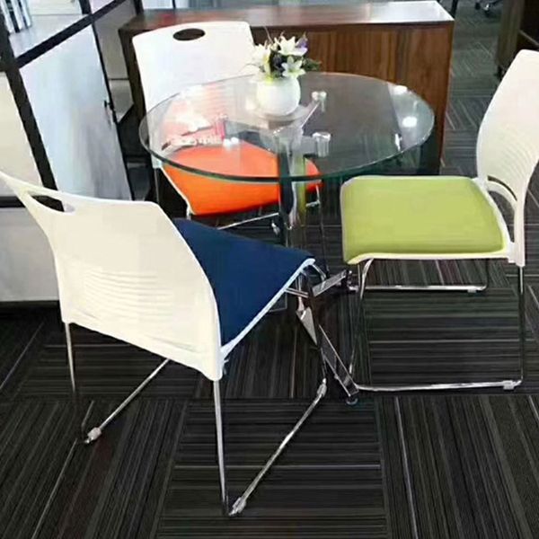 Mid-Back Conference Chair Contemporary Plastic No Wheels Office Chair