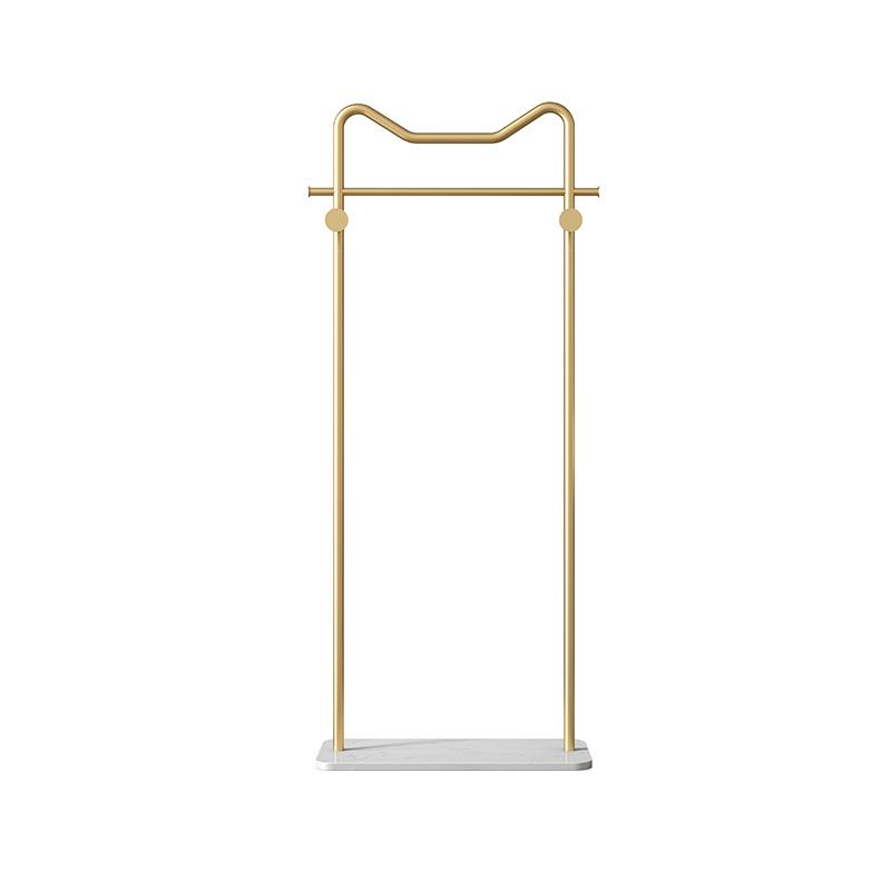 Contemporary Coat Rack Hanging Rail and Hooks Metal Framed Hall Stand