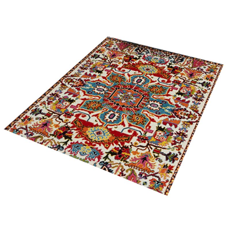 Traditioneller Teppichmedaillon -Print Polyester Innenblatt Teppich Färbung Resistenter Fläche Teppich für Wohnkultur