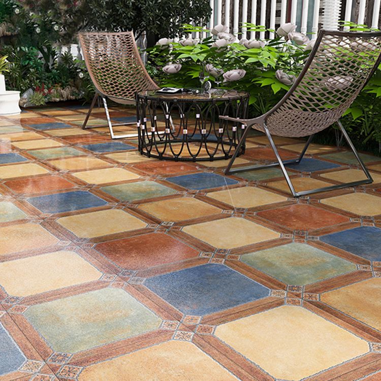 Square Mixed Material Singular Tile 24" x 24" for Outdoor Floor