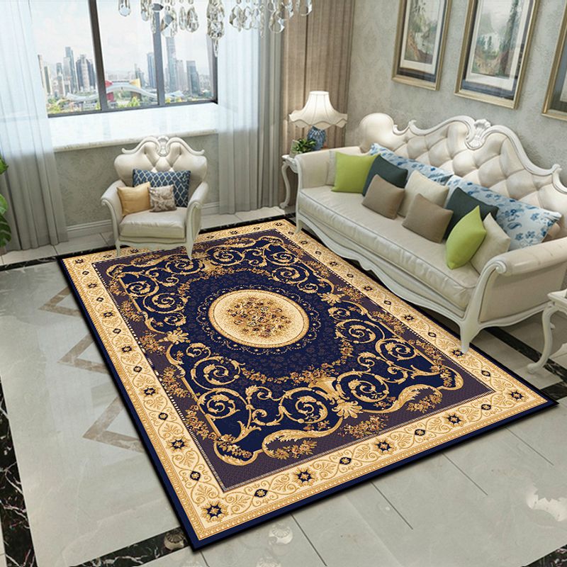 Splendor Traditional Rug Multi-Color Floral Carpet Non-Slip Washable Stain Resistant Rug for Living Room