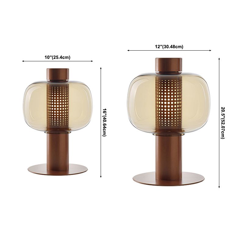 1 Light Globe Table Lamp Contemporary Glass Nightstand Lamps for Bedroom