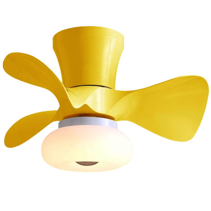 Chlidren Ceiling Fan Light LED Ceiling Mount Lamp with Silica Gel Shade for Kid's Room