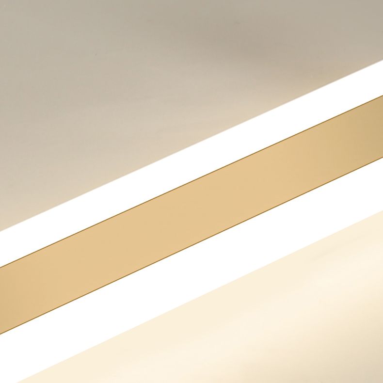 Gold Rectangular LED Semi Flush Mount in Modern Concise Style Acrylic Indoor Ceiling Light