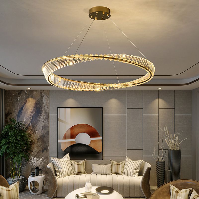 Pendre LED de style luxueux léger Light Crystal Plafond Pendant Light