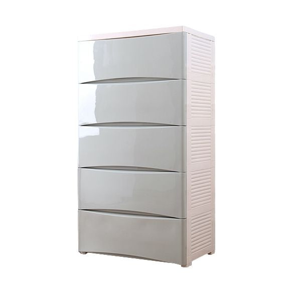 Lingerie Chest Contemporary Vertical Plastic Chest with Drawers for Bedroom