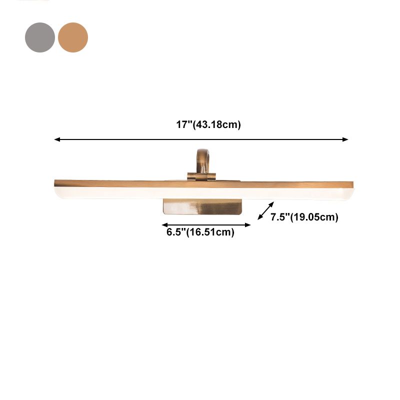 Moderne stijl metalen ijdelheid licht lineair LED -spiegellicht voor badkamer