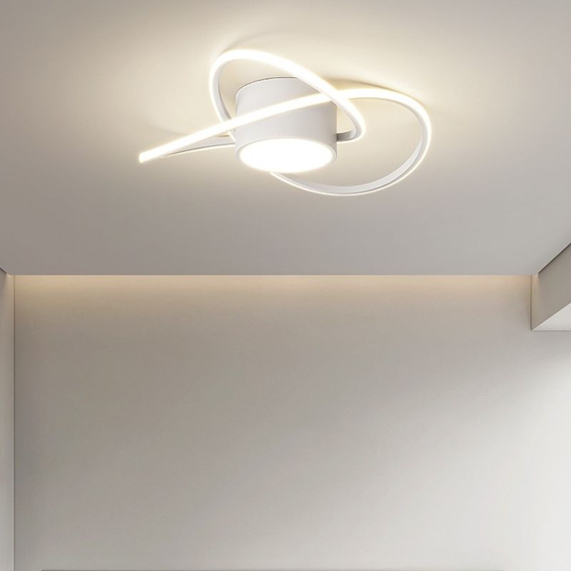 White Flush Mount Lighting Modernism Metal Ceiling Light for Home