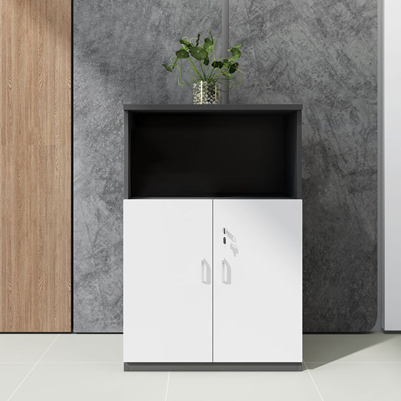 Scandinavian Style Lateral Filing Cabinet Wood Filing Cabinet with Locking Storage