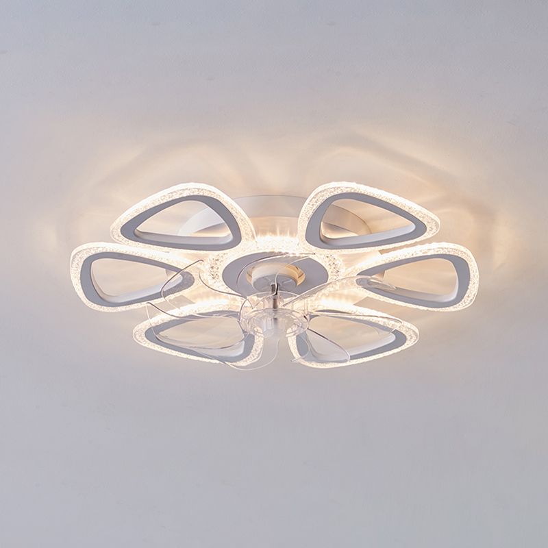 Nordic Geometric Fan Light Metal Multi Light LED Flush Mount Light for Living Room