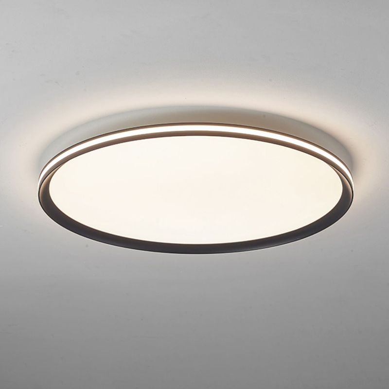 Modernism LED Flush Mount Circle Metal Ceiling Light Fixture for Bedroom