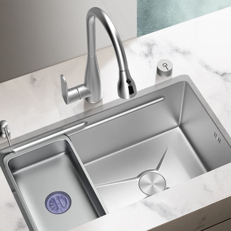 Single Basin Kitchen Sink Stainless Steel Modern Kitchen Sink