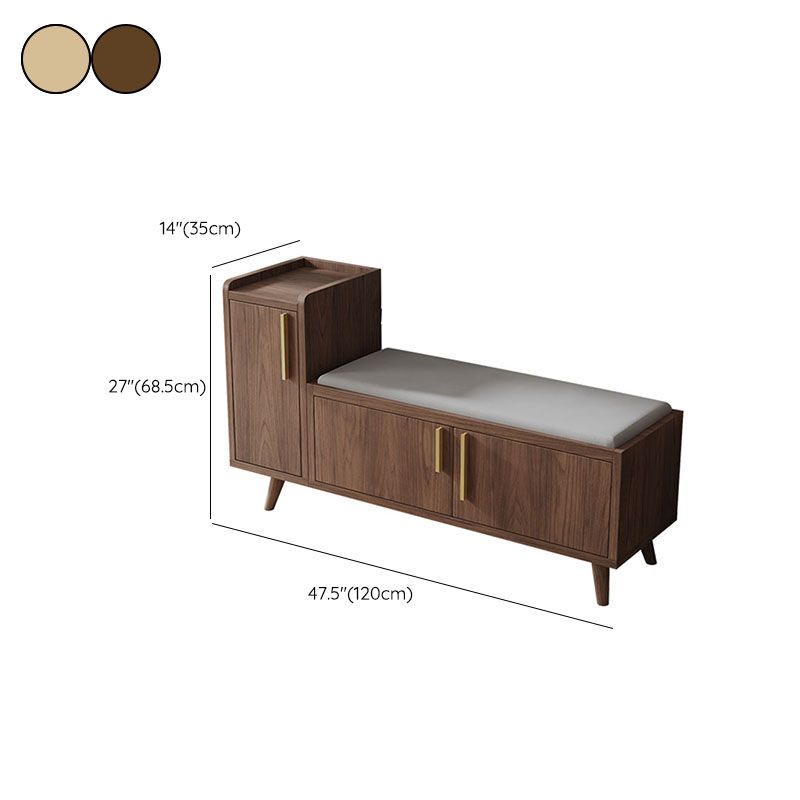 Rectangle Storage Entryway Bench Modern Seating Bench with Upholstered