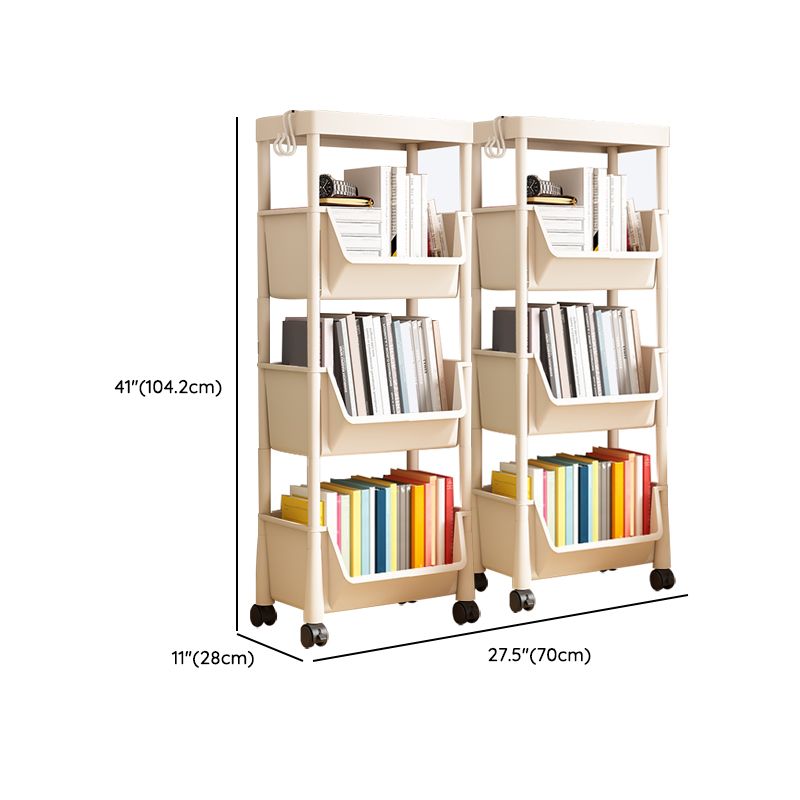 Contemporary Plastic Book Shelf Freestanding Standard Kids Bookcase