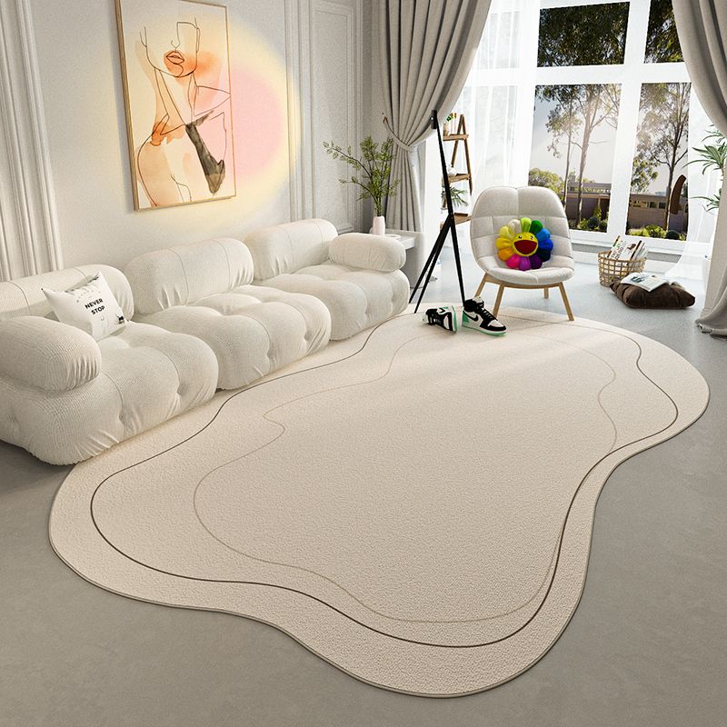 Minimalist Novelty Shape Rug Modern Indoor Rug Polyester Stain Resistant Area Rug for Living Room