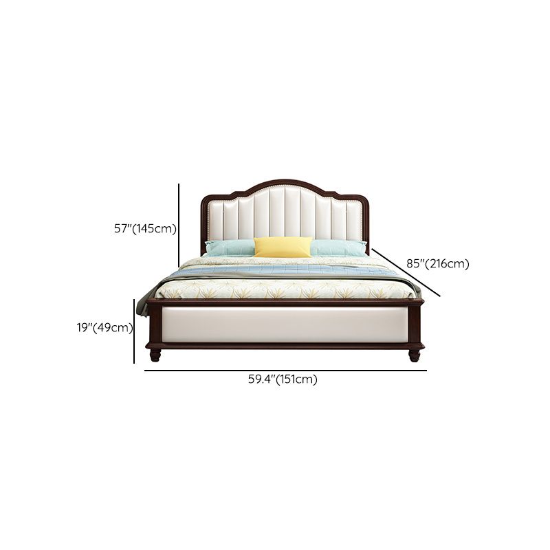 Contemporary Standard Bed Solid Wood Lift Up Storage Bed Frame with Upholstered Headboard