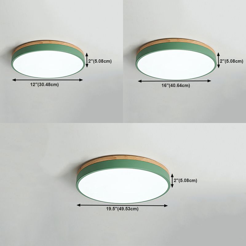 Round Modern Ceiling Light Fixture 1-Light LED Ceiling Lamp for Bedroom