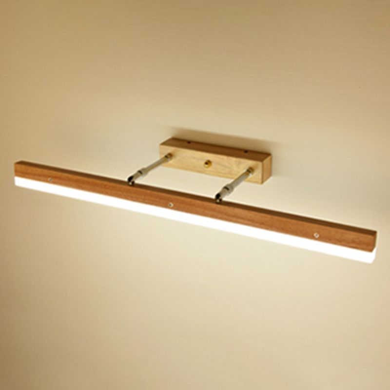 Rechteck Wandleuchte Einfachheitstil Holz LED Beige Wandmontage Leuchte Leuchte