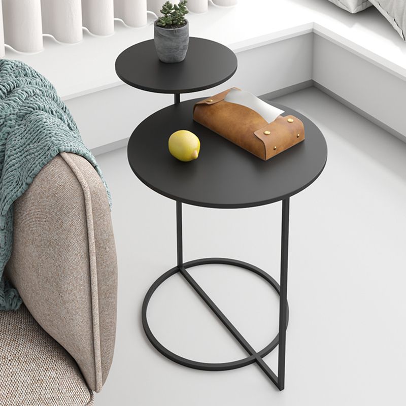 Modern Accent Table Nightstand Metal Bedside Cabinet for Bedroom