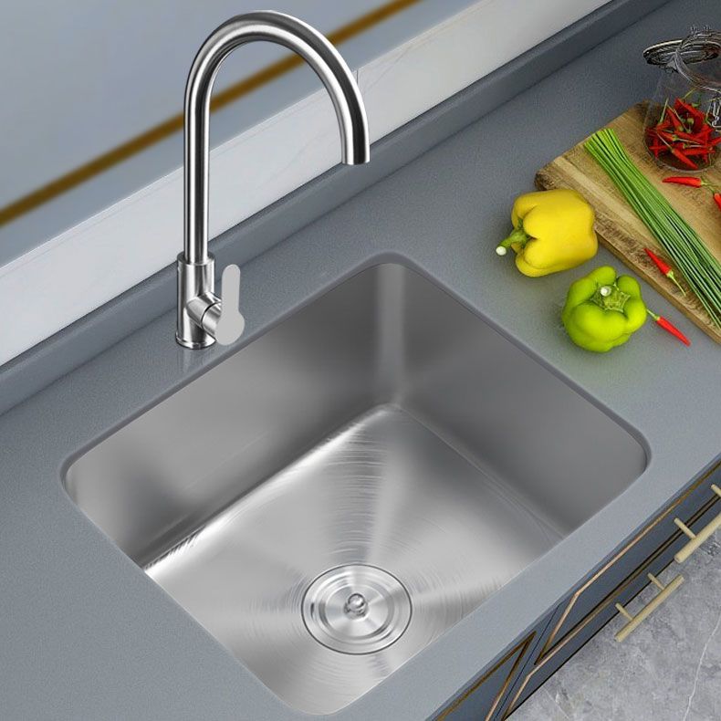 Contemporary Style Kitchen Sink Stainless Steel Undermount Kitchen Sink