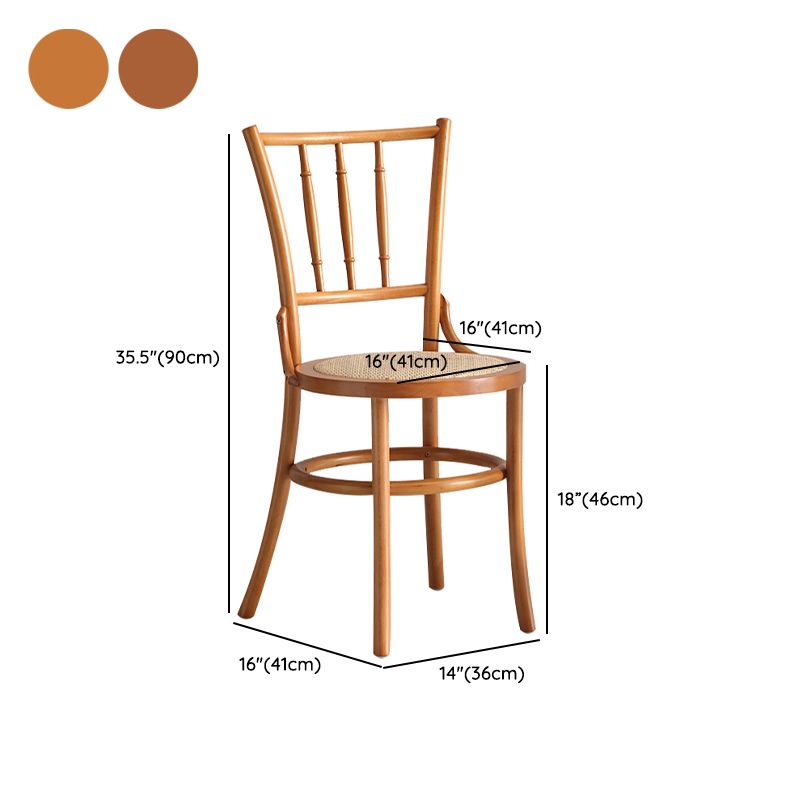 Contemporary Dining Room Solid Wood Open Back Dining Side Chair