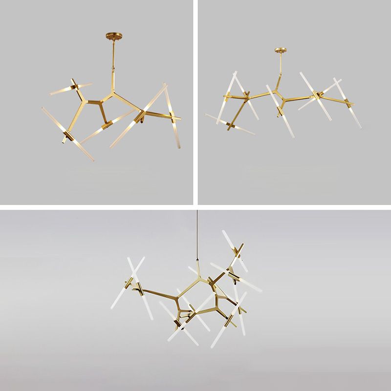 Contemporary Multi-light LED Lamp Ceiling Hanging Light Modern Geometric Ceiling Light